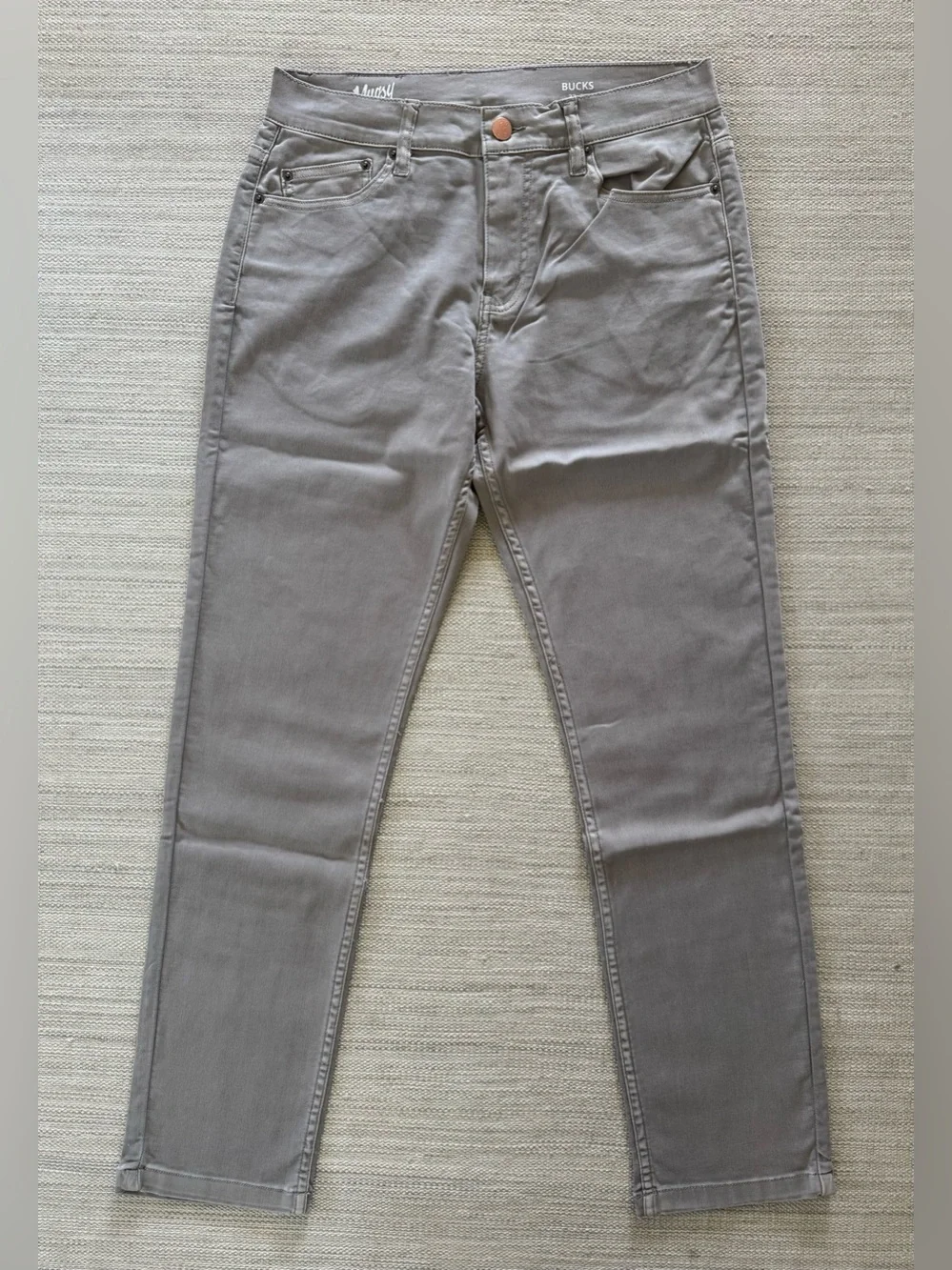 Mugsy Bucks grey stretchy lightweight thin classic fit jeans men’s 32x32